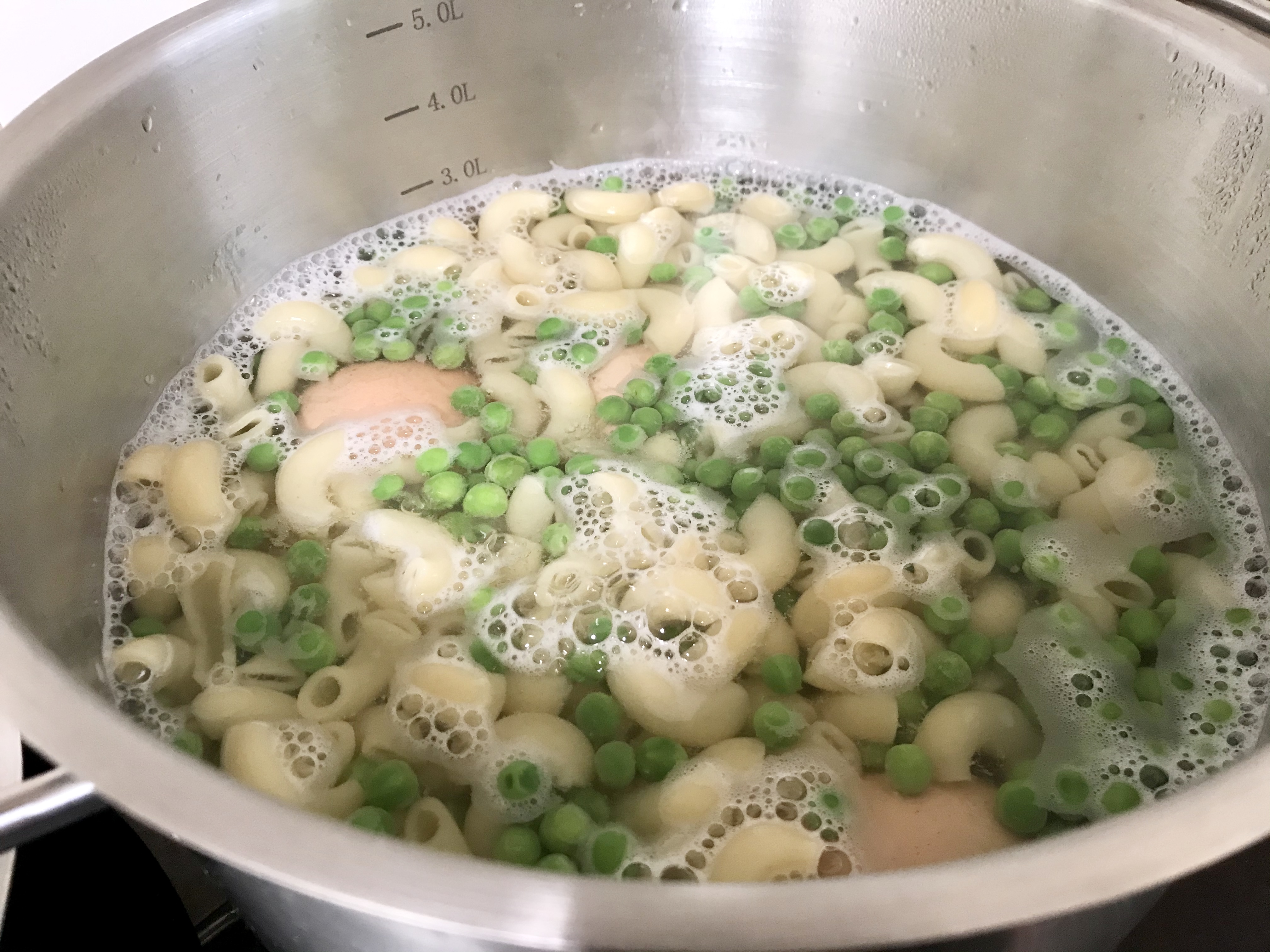 Picnic Salad - One Pot Ham, Pea,Cheese and Egg Pasta Salad