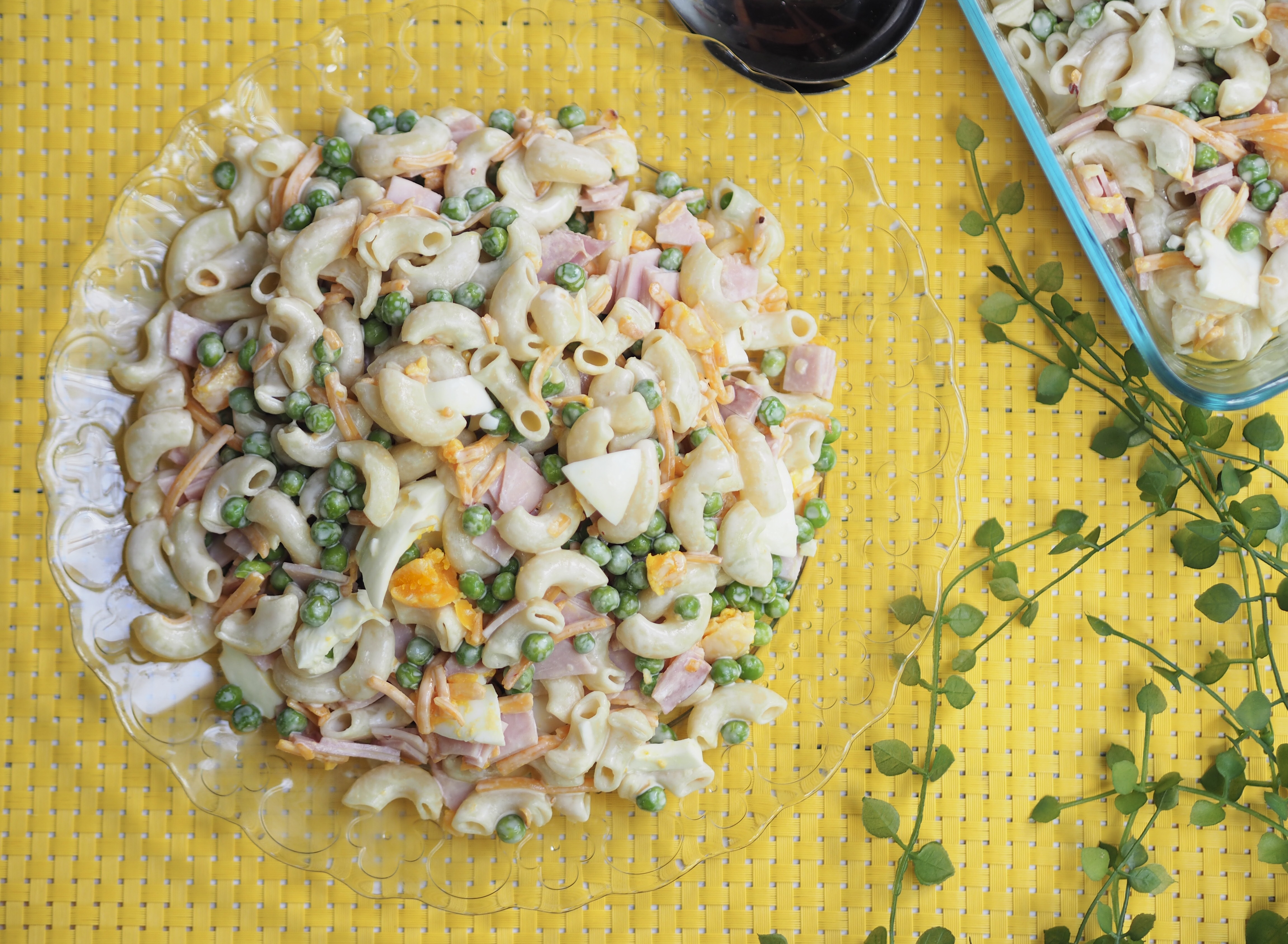 Picnic Salad - One Pot Ham, Pea,Cheese and Egg Pasta Salad